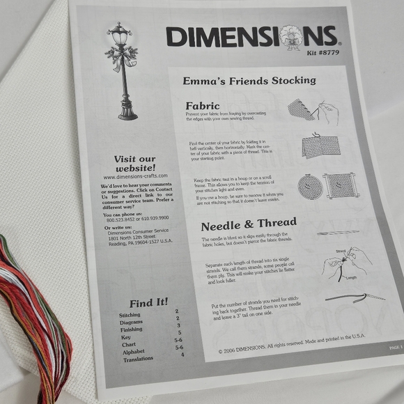 Vintage Dimensions cross stich - Emma's friends stocking app. 16" long - Picture 11 of 13